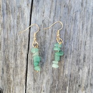 Green Aventurine Crystal Earrings Green Aventurine Jewelry Crystal Earrings
